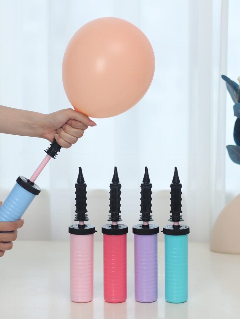 منفاخ بالونات   يدوي بلاستيكي للحفلات PINK
