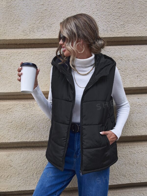 SHEIN LUNE سترة بغطاء للرأس