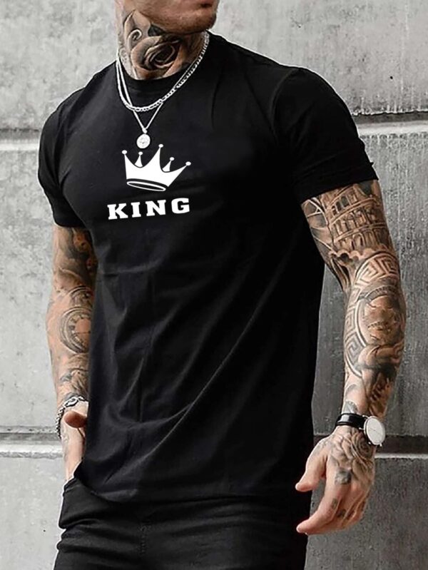 Crown & Letter  تي شيرت