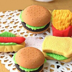 6pcs Food Design Random Eraser