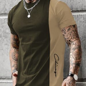 Manfinity Homme Men Two Tone Tee تيشيرت