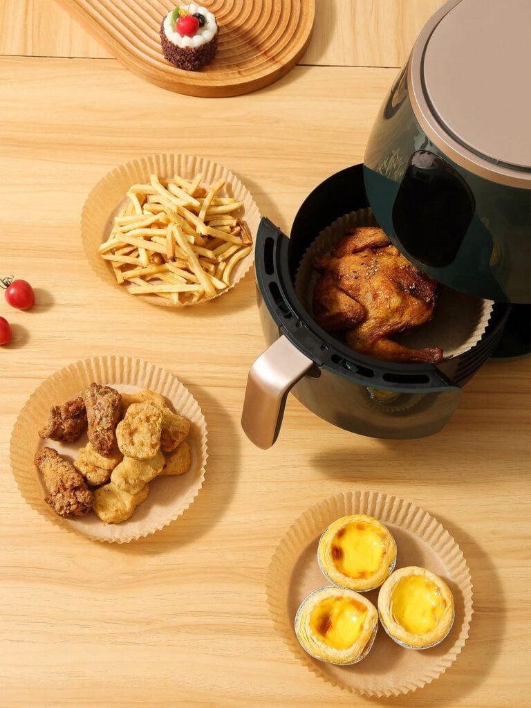 30 ورقة دائرية غير لاصقة للقلاية الهوائية والمقلاة والميكروويف.