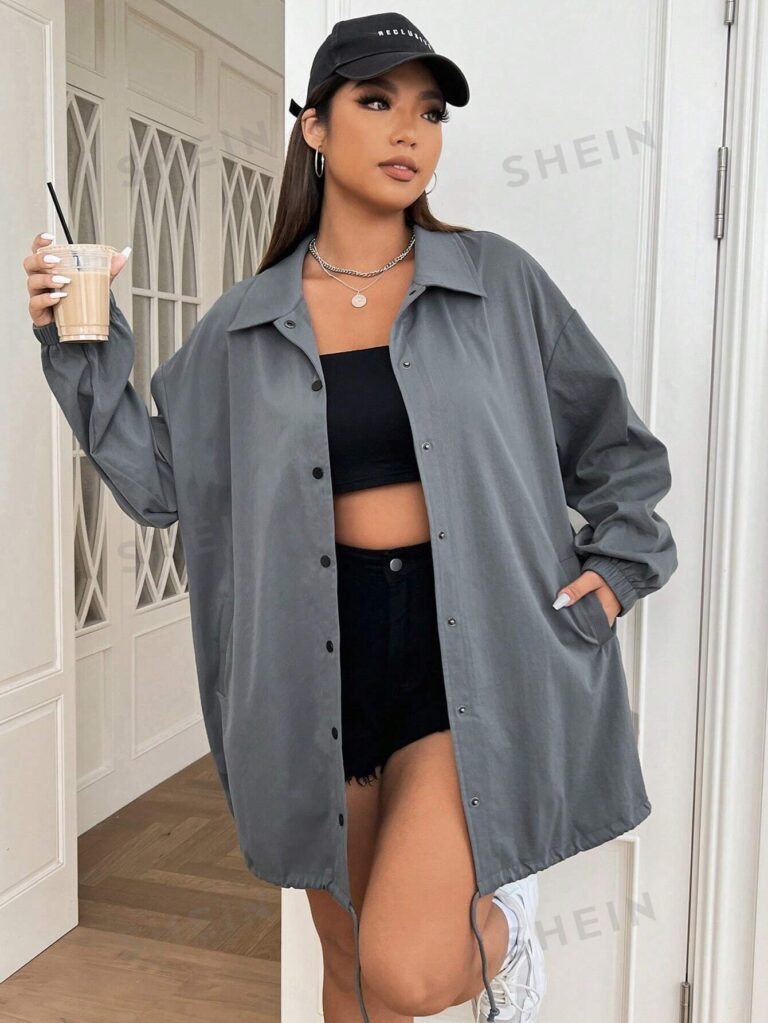 SHEIN EZwear Plus  جاكيت خفيف من