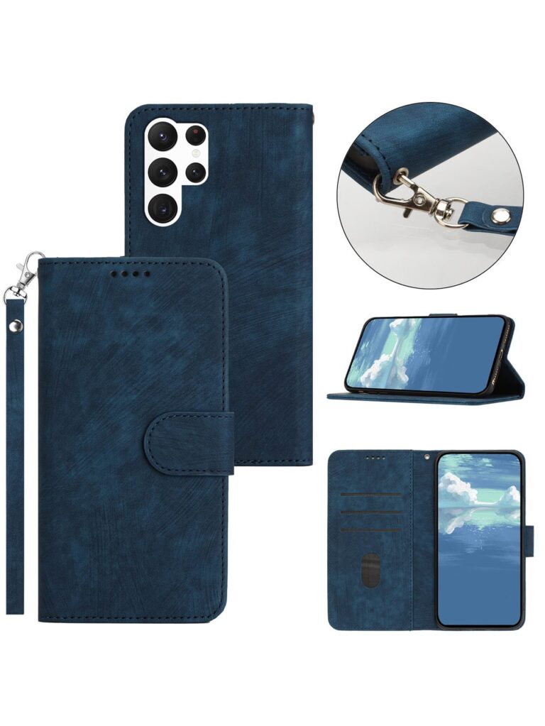 ذو التصميم العملي الأزرق المقاوم للصدمات مع فتحة بطاقة متعددة الوظائف CASE GALAXY S23ULTRA