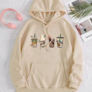 SHEIN EZwear Plus هودي ببطانة حرارية وجيب الكنغر وجيب الكنغر ورباط