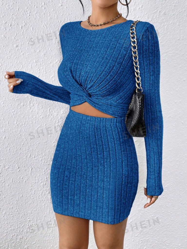 Bodycon Skirt باللون الازرق