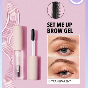 شفاف مقاوم للماء يدوم طويلاً SHEGLAM جل سيت مي أب للحواجب من