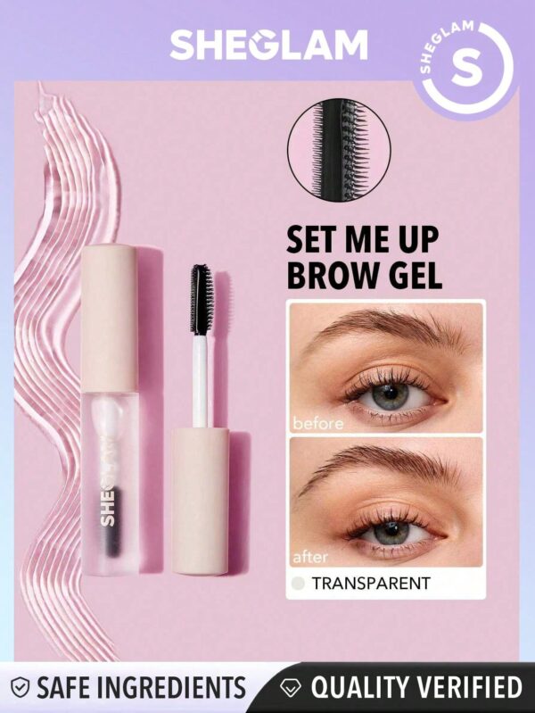 شفاف مقاوم للماء يدوم طويلاً SHEGLAM جل سيت مي أب للحواجب من