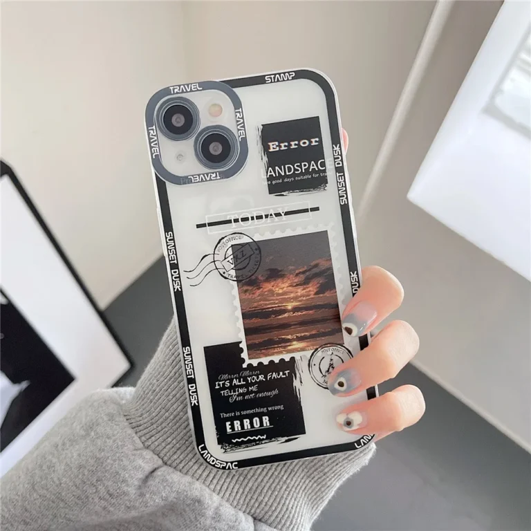 غطاء شفاف بنقشة الصحف لجهاز iphone 11